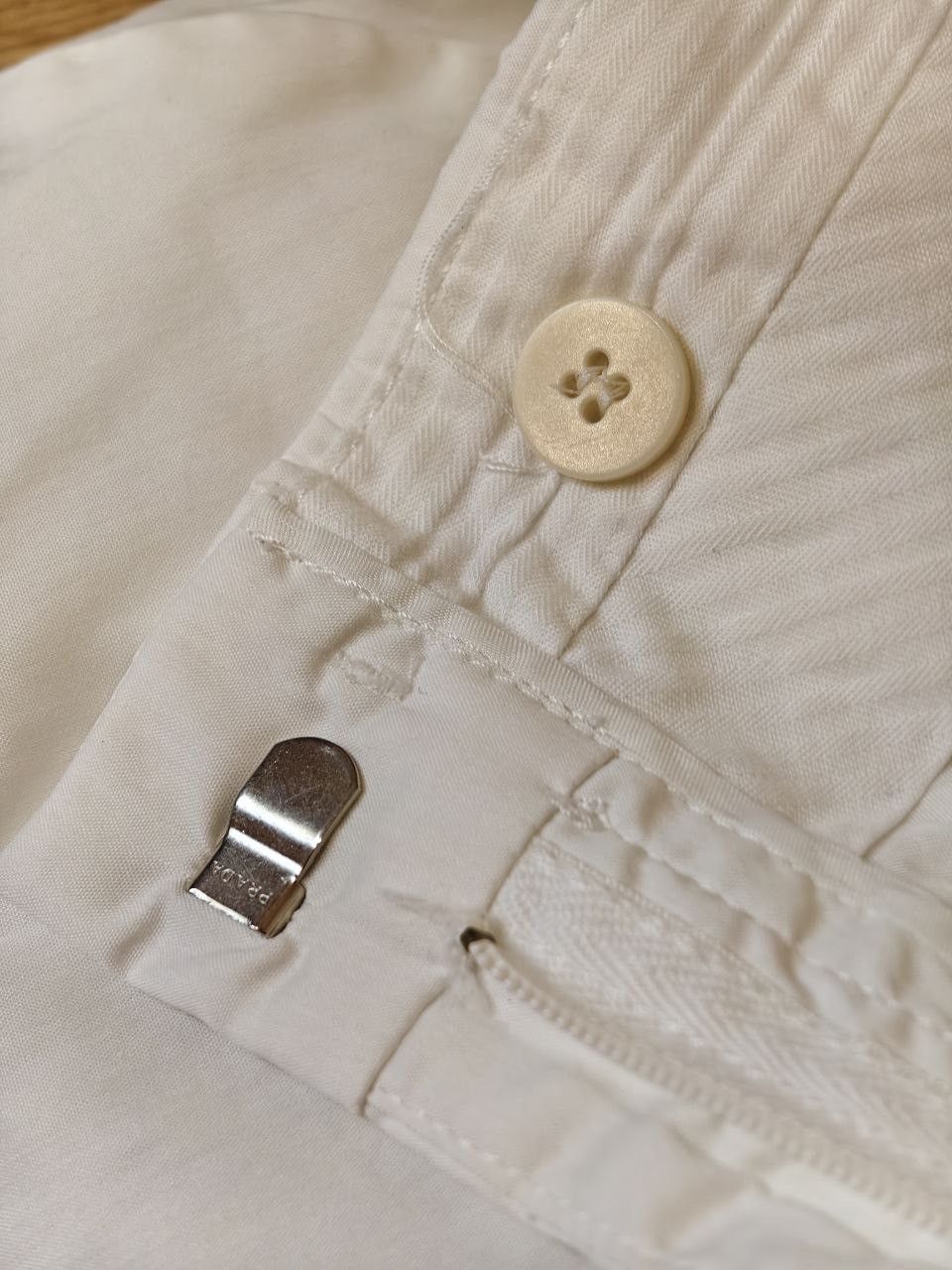 Prada × Vintage Stylish Prada White Pants 2025 Size 38, Like New! Size 38" / US 16 / IT 52 - 4 Thumbnail