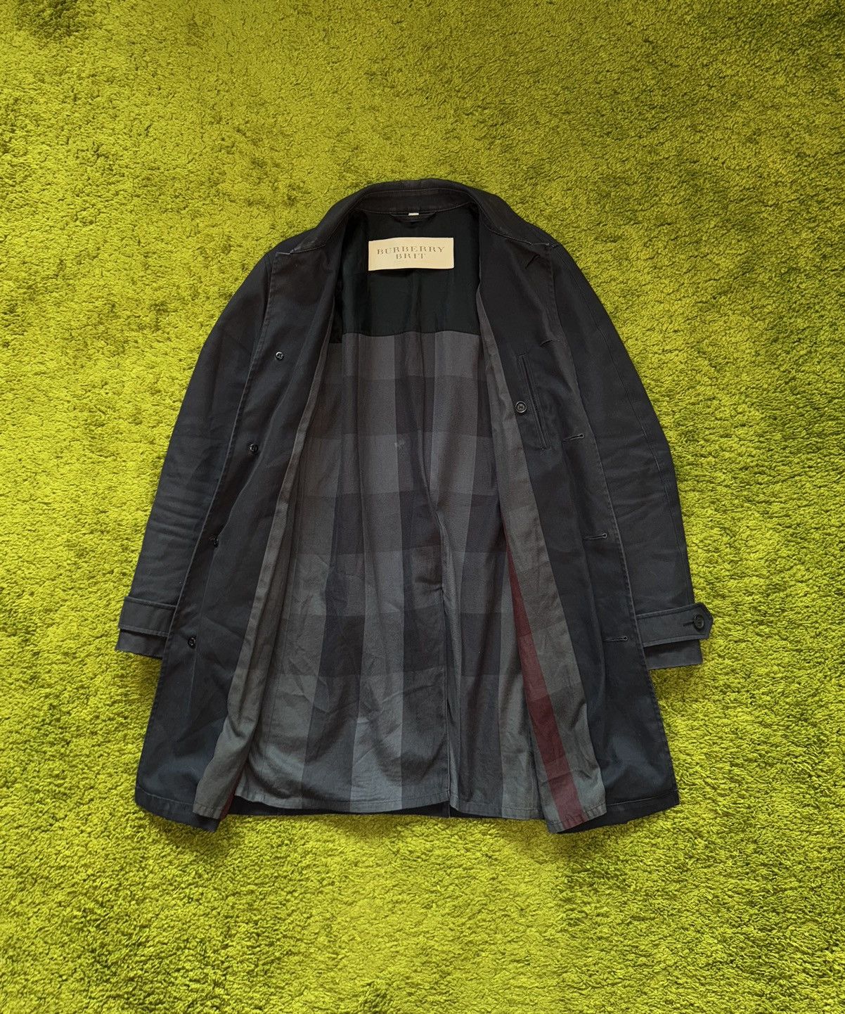 Burberry × Designer Burberry Brit luxury sun faded trench coat jacket Size US L / EU 52-54 / 3 - 3 Thumbnail