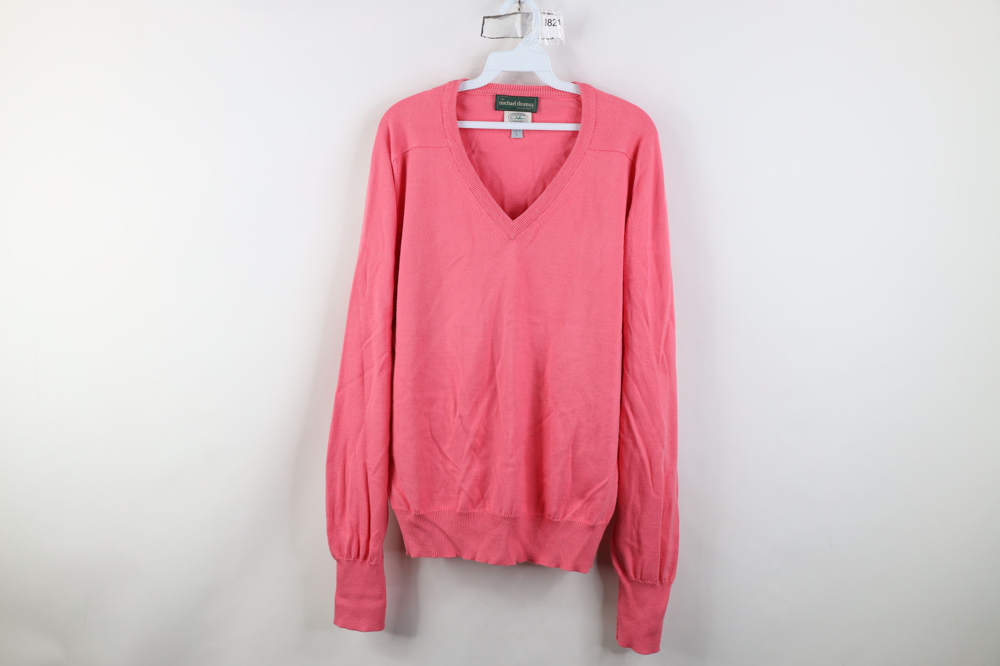 Vintage Vintage 90s Streetwear Island Cotton Knit Sweater Pink USA Size US L / EU 52-54 / 3 - 1 Thumbnail