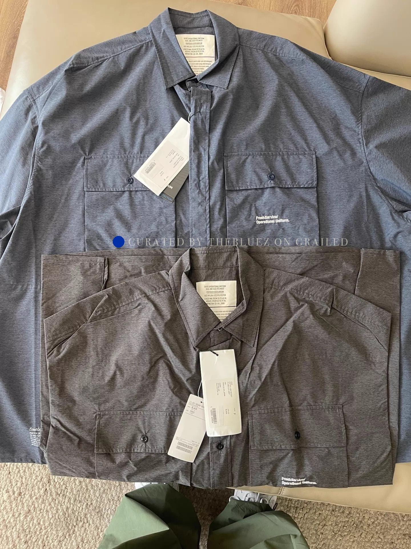 Beams Plus Blue Pertex Equilibrium Short Sleeve Button-Up Size US L / EU 52-54 / 3 - 1 Thumbnail