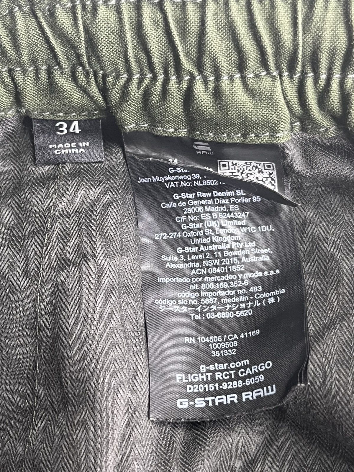 G-Star G-Star Raw Flight RCT Cargo Pants Men 34x32 Size US 34 / EU 50 - 9 Thumbnail