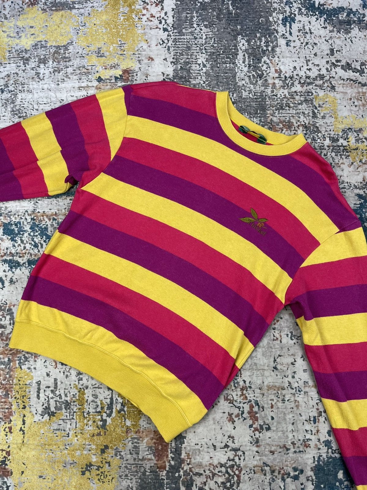 Palmes Vtg Arnold Palmer Thicket Striped Long Sleeve Ringer Size S / US 4 / IT 40 - 6 Thumbnail