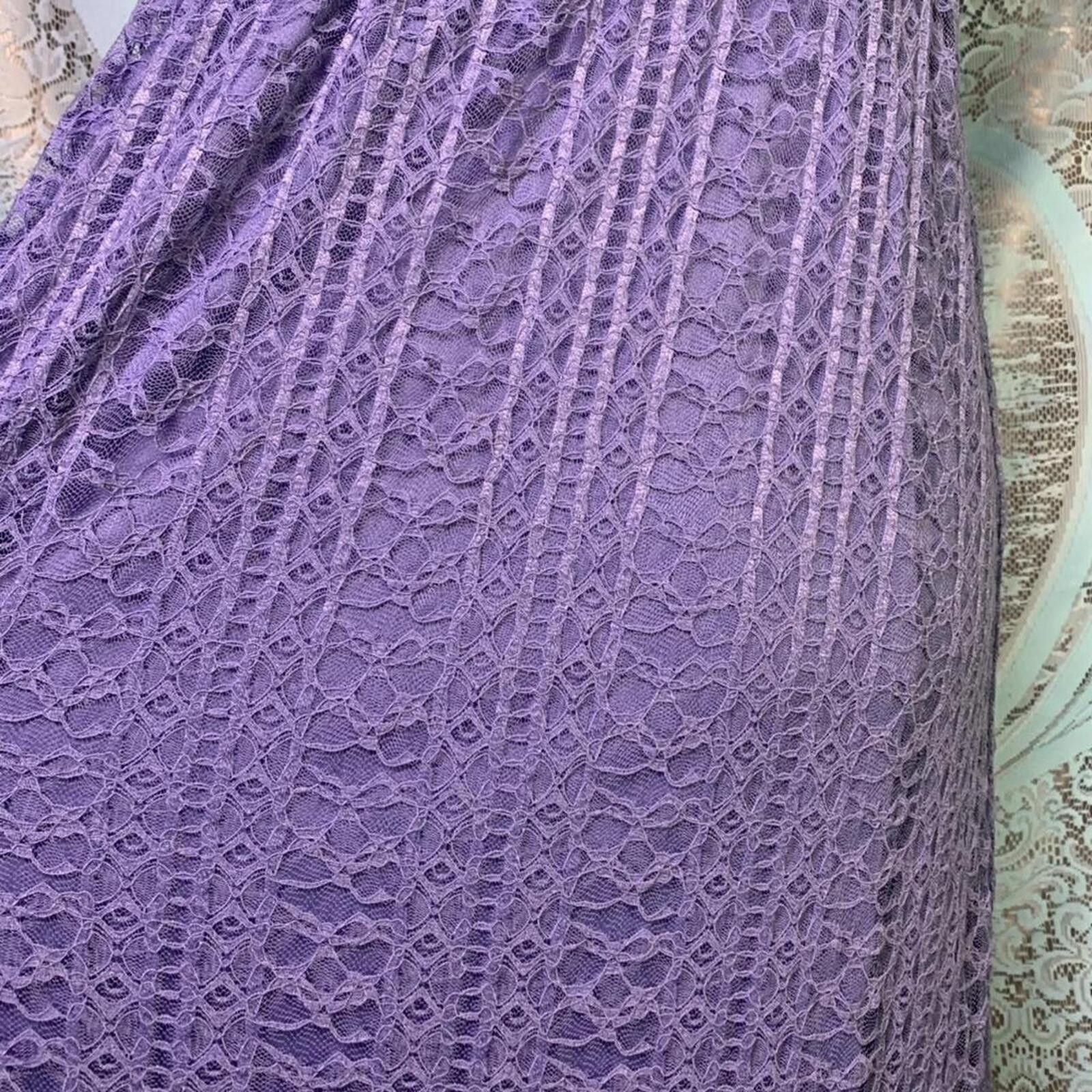 Other Vintage Betsy Johnson tiered purple lace maxi dress! Size XL / US 12-14 / IT 48-50 - 4 Thumbnail