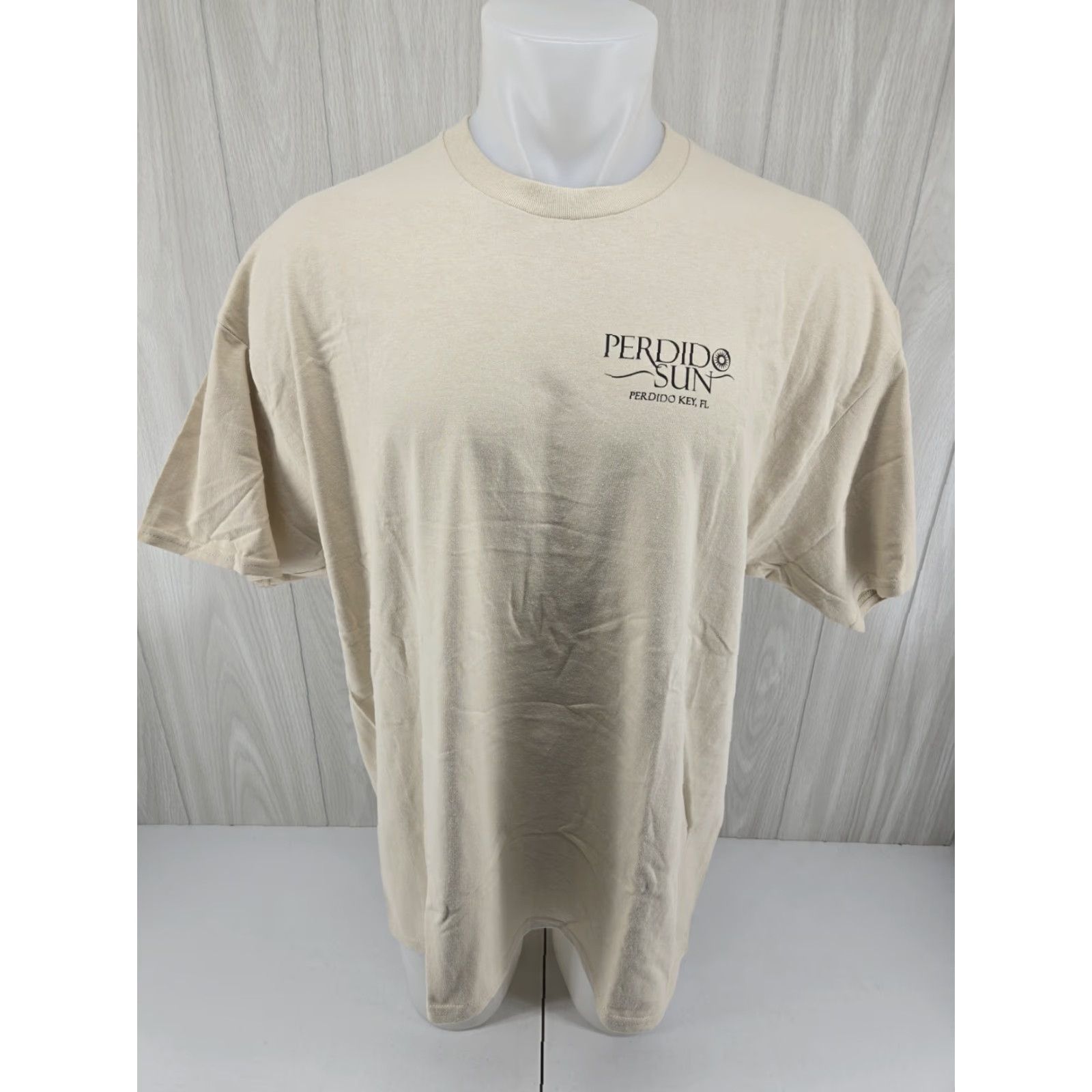 Gildan Gildan T-Shirt Men Graphic Tee Tan 2XL Perdido Sun Perdido Key Florida FL Vintage No Size US XXL / EU 58 / 5 - 3 Thumbnail