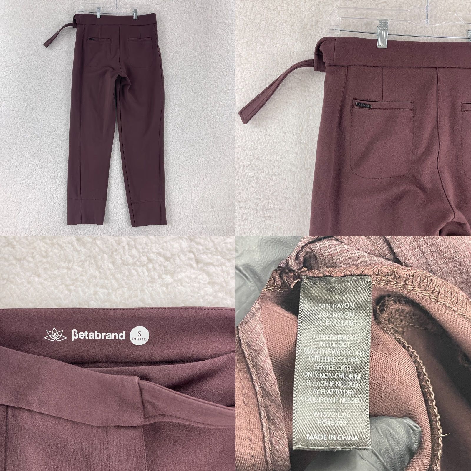 Vintage Betabrand Brown Straight Ankle Leg Dress Pant Womens Belted Mid-Rise PS Pant Brown Straight Ankle Leg Dress Pants Belted Mid-Rise Women PS Size 28" / US 6 / IT 42 - 9 Thumbnail