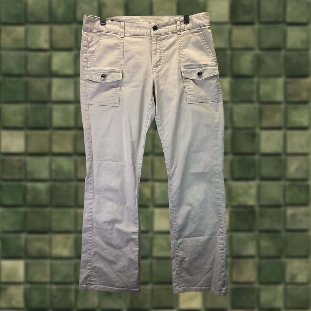 Banana Republic Banana Republic Womens SZ 10 Khaki Wide Leg Pants #2980 Size 32" / US 10 / IT 46 - 1 Thumbnail