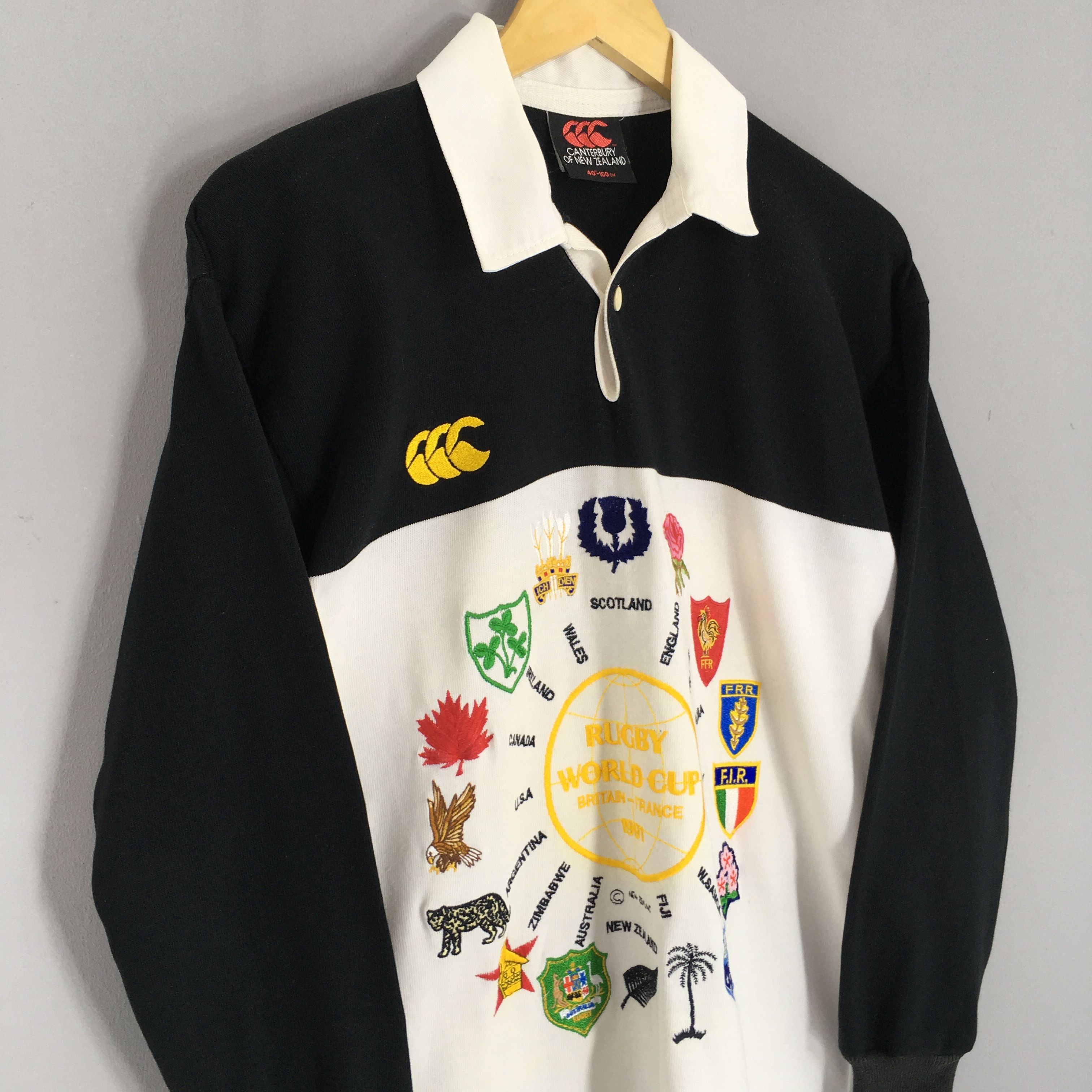 Canterbury of New Zealand Vintage 90s Canterbury World Cup Rugby Shirt Medium Size US M / EU 48-50 / 2 - 3 Thumbnail
