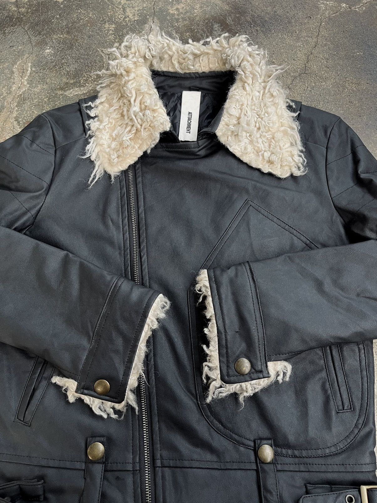 Isamu Katayama Backlash JAPANESE ATTACHMENT FUR BIKERS LEATHER JACKET GOTHIC PUNK Size US S / EU 44-46 / 1 - 6 Thumbnail