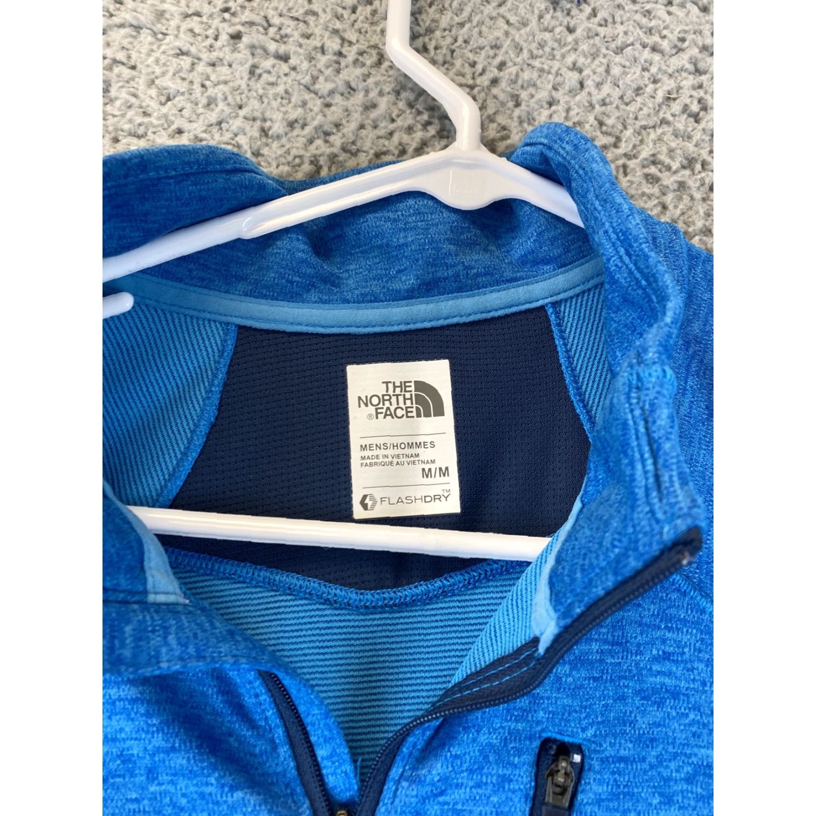 The North Face The North Face 1/4 Zip Sweater Mens M Blue Colorblock Logo Zipper Fleece Long Sleeve Size US M / EU 48-50 / 2 - 4 Thumbnail
