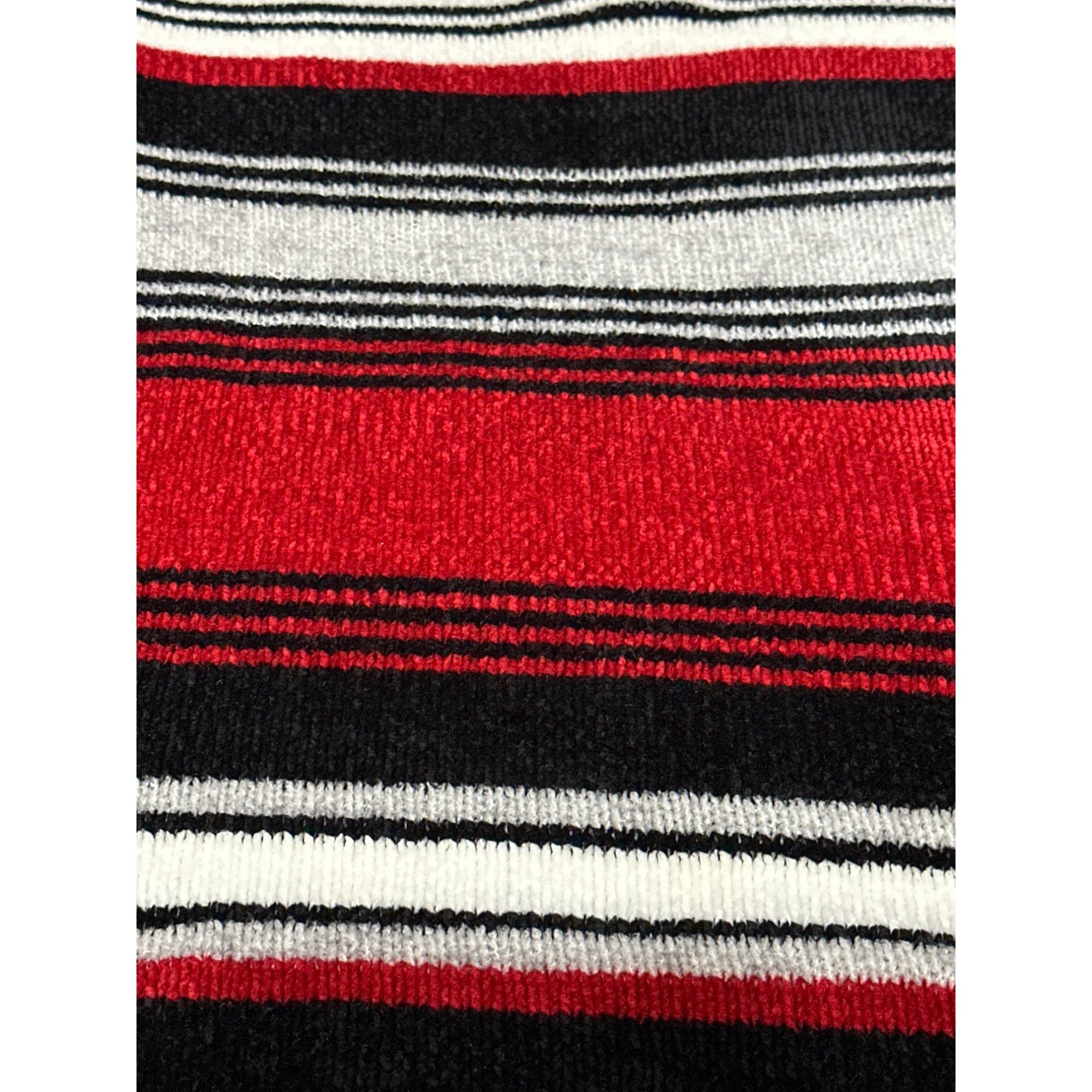 Other Alfred Dunner Large Red Black Striped Chenille Pullover Cozy Size L / US 10 / IT 46 - 11 Thumbnail