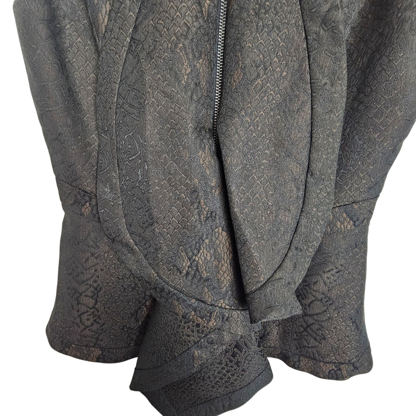 Barker W118 Walter Baker Ruffle Full Zip Vest Whimsigoth Steampunk Size S / US 4 / IT 40 - 4 Thumbnail