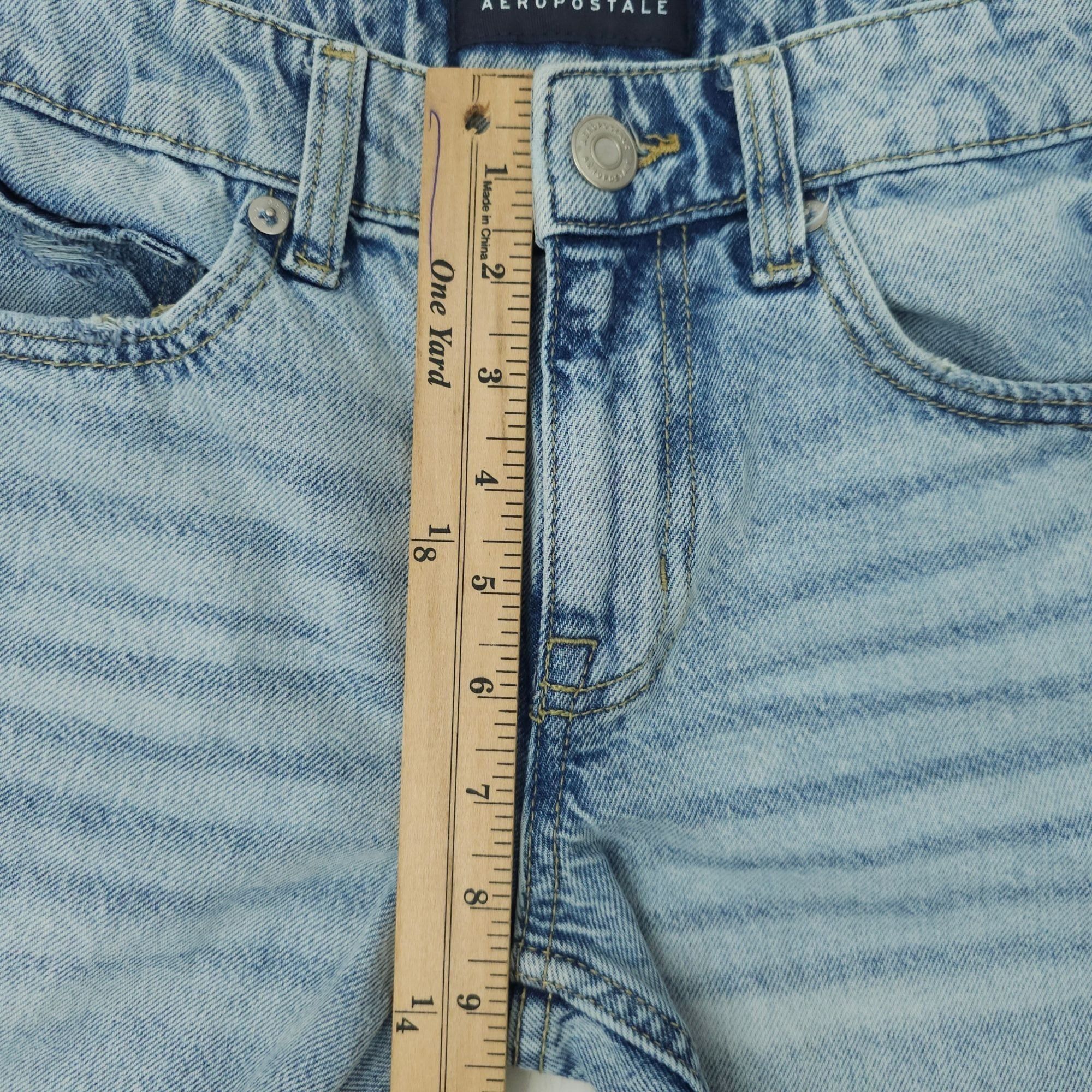 Aeropostale Aeropostale Low Rise Baggy Jeans Women 0 Short Distressed Size 25" / US 0 / IT 36 - 4 Thumbnail