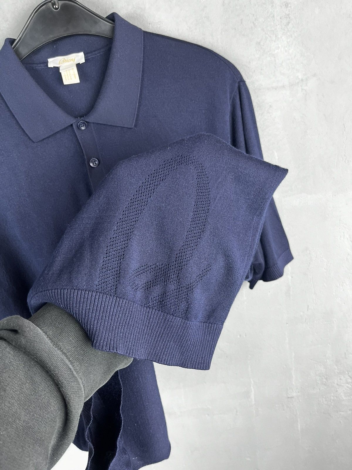 Brioni Brioni silk polo shirt big logo Size US XXL / EU 58 / 5 - 8 Thumbnail