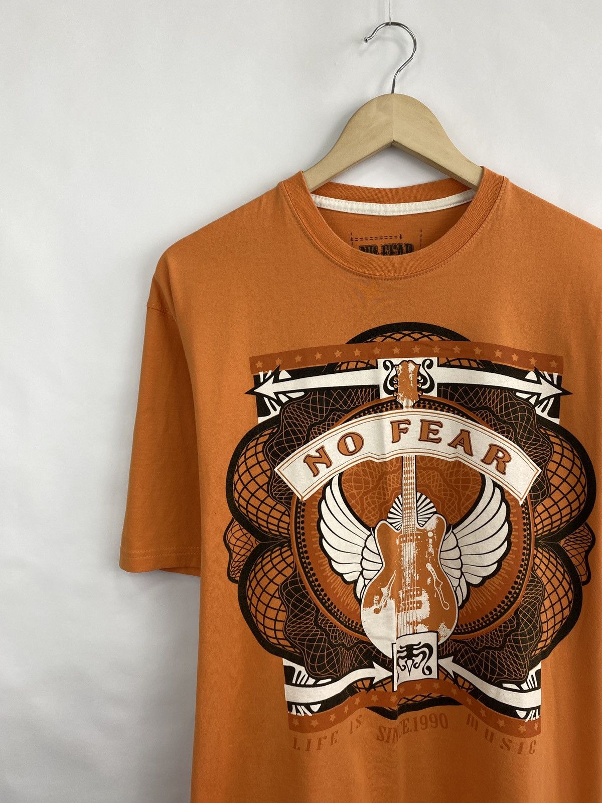 No Fear 🔥💀 Vintage No Fear Life is Music T-Shirt Rare Retro Hype Y2K Size US XL / EU 56 / 4 - 2 Thumbnail