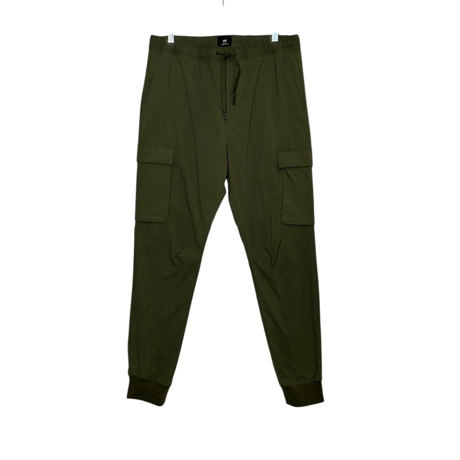 H&M H&M green pull on casual cargo pants size Medium Size US 36 / EU 52 - 8 Thumbnail