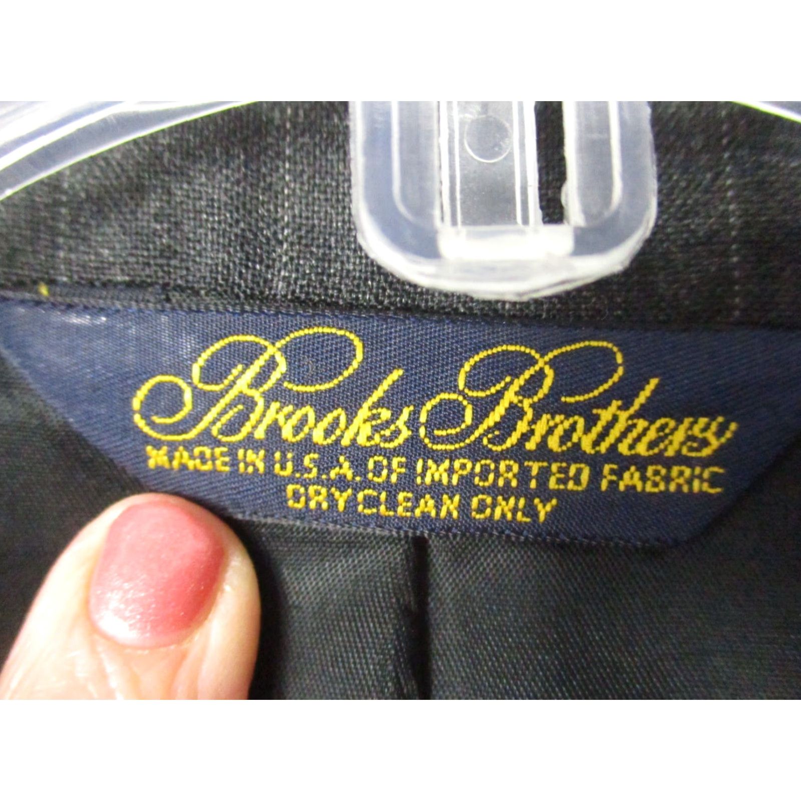 Brooks Brothers VINTAGE Brooks Brothers Blazer Jacket Men Wool Gray Pinstripe 50 Single-Breasted Two-Button Notch Lapel Regular Size Brooks Brothers Blazer Size 50R - 6 Thumbnail