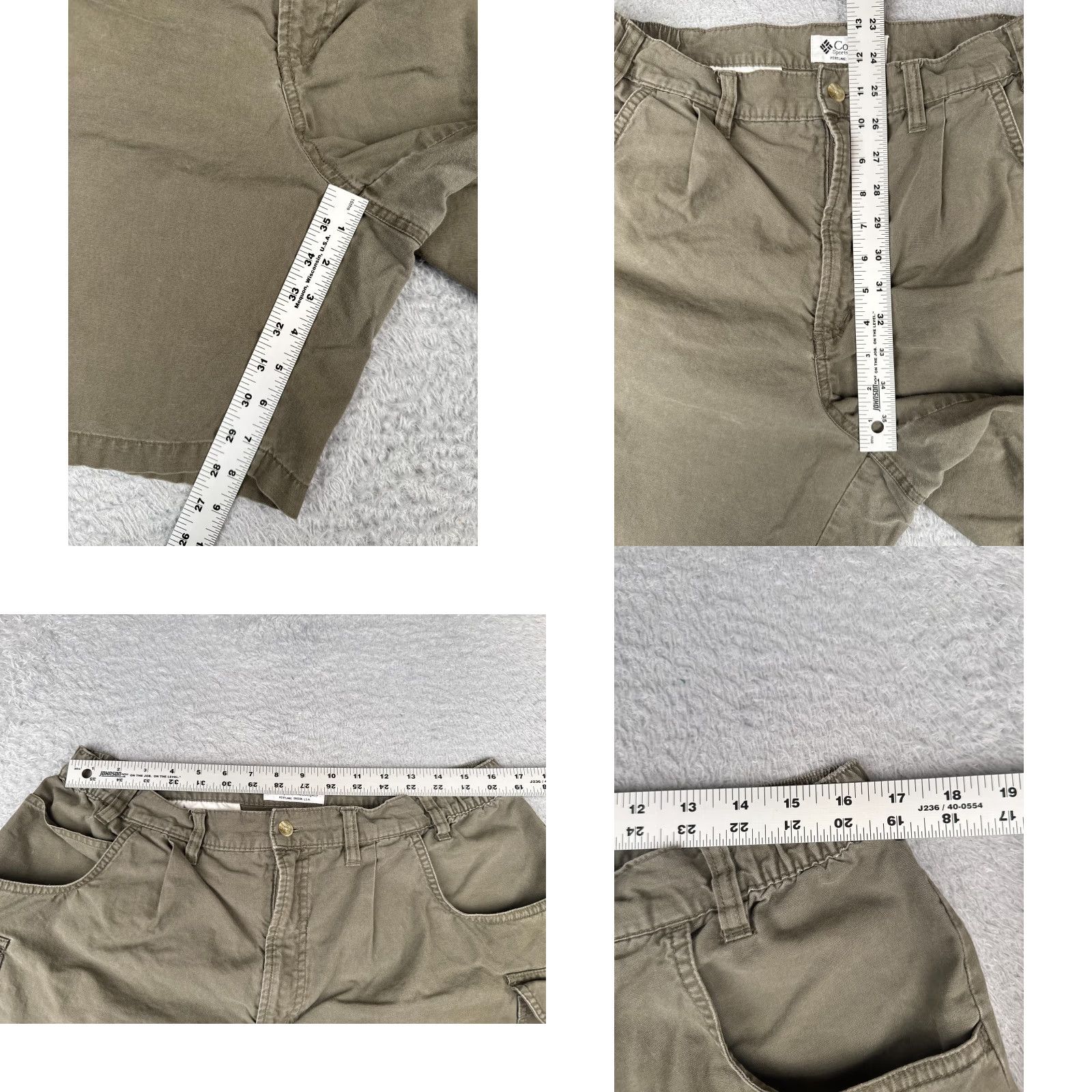 Vintage VINTAGE Columbia Shorts Mens 38 Green Cargo 100% Cotton Nylon Pleated Hiking Camp 38x8 Size US 38 / EU 54 - 8 Thumbnail