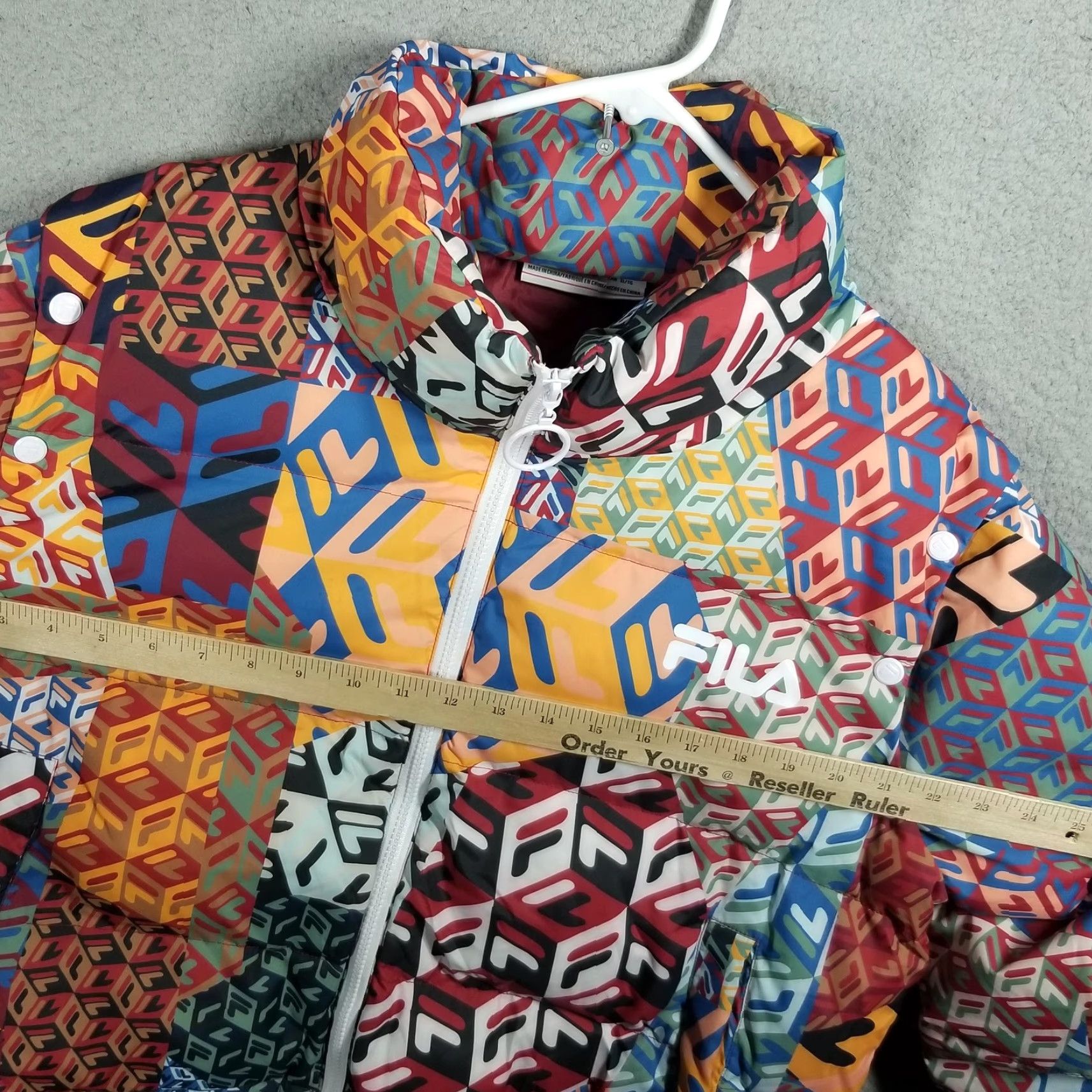 Fila FILA Mav Bomber Jacket Woman XL Puffer Coat AOP Print Convertible Ski Vest Size XL / US 12-14 / IT 48-50 - 6 Thumbnail