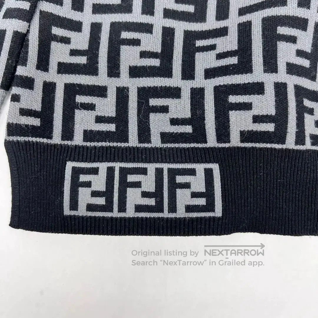 Fendi FENDI Gray FF Logo Knit Sweater. Size US XXS / EU 40 - 3 Thumbnail