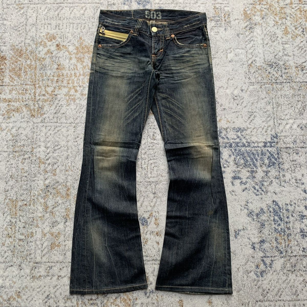 Vintage Rare Japanese Brand Edwin 503 MudWash Flared Jeans Size US 28 / EU 44 - 1 Thumbnail