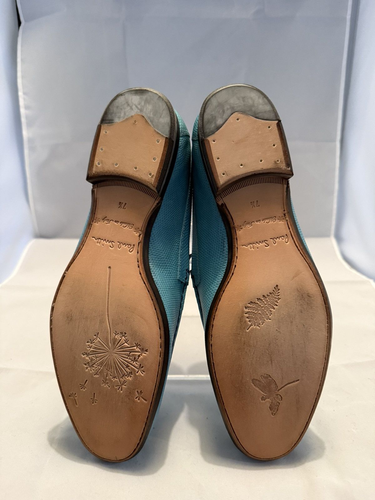 Paul Smith Paul Smith 8.1/2 Men's Blue Lizard-Effect Leather Loafers Size US 8.5 / EU 41-42 - 7 Thumbnail