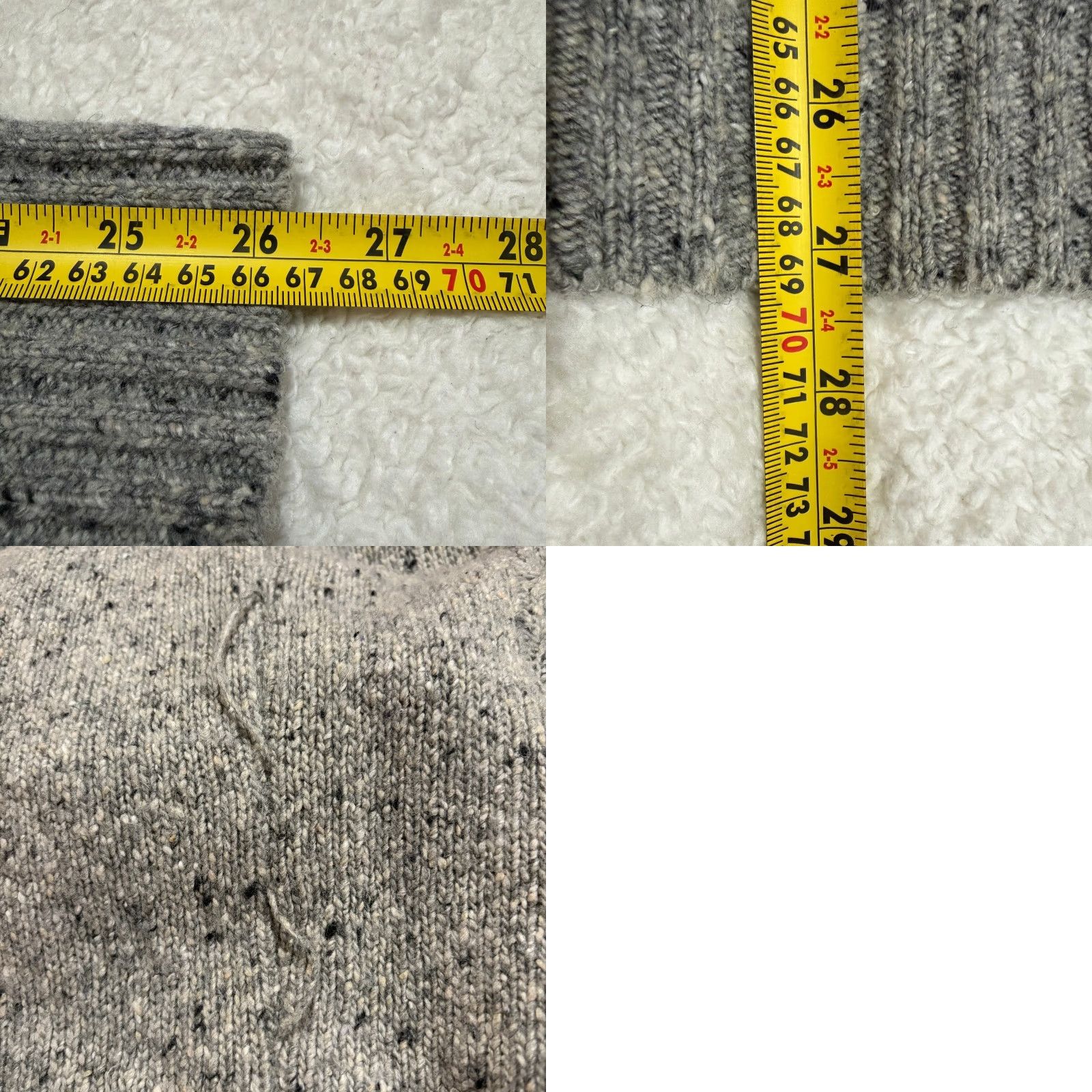 Vintage Luca Nobili Sweater Men Large Gray Heather Shawl Neck Cable Knit Pullover Italy Size US L / EU 52-54 / 3 - 8 Thumbnail