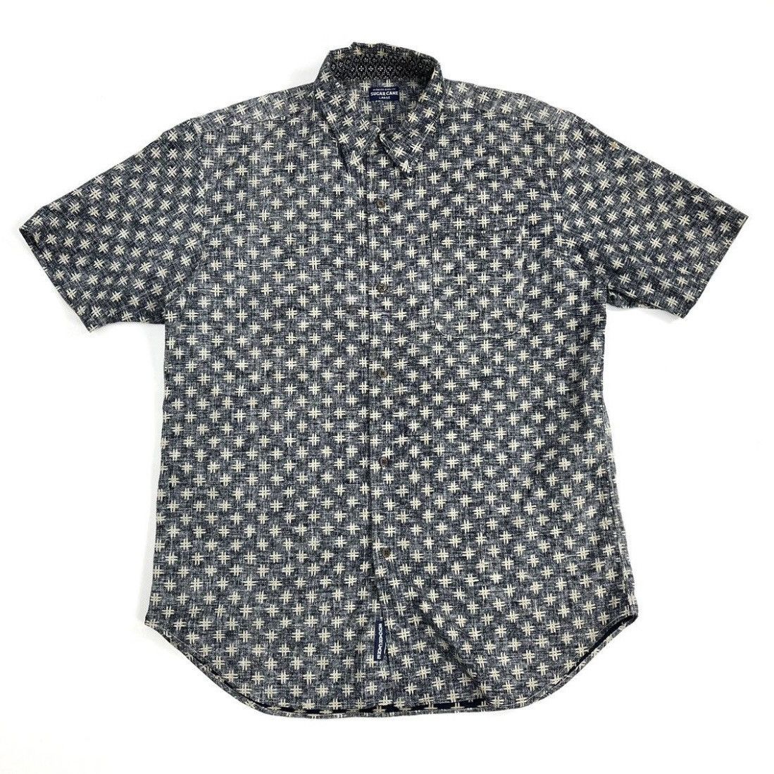Sugar Cane Vintage Sugar Cane Pattern Indigo Backwards Button Up Shirt Size US L / EU 52-54 / 3 - 1 Thumbnail