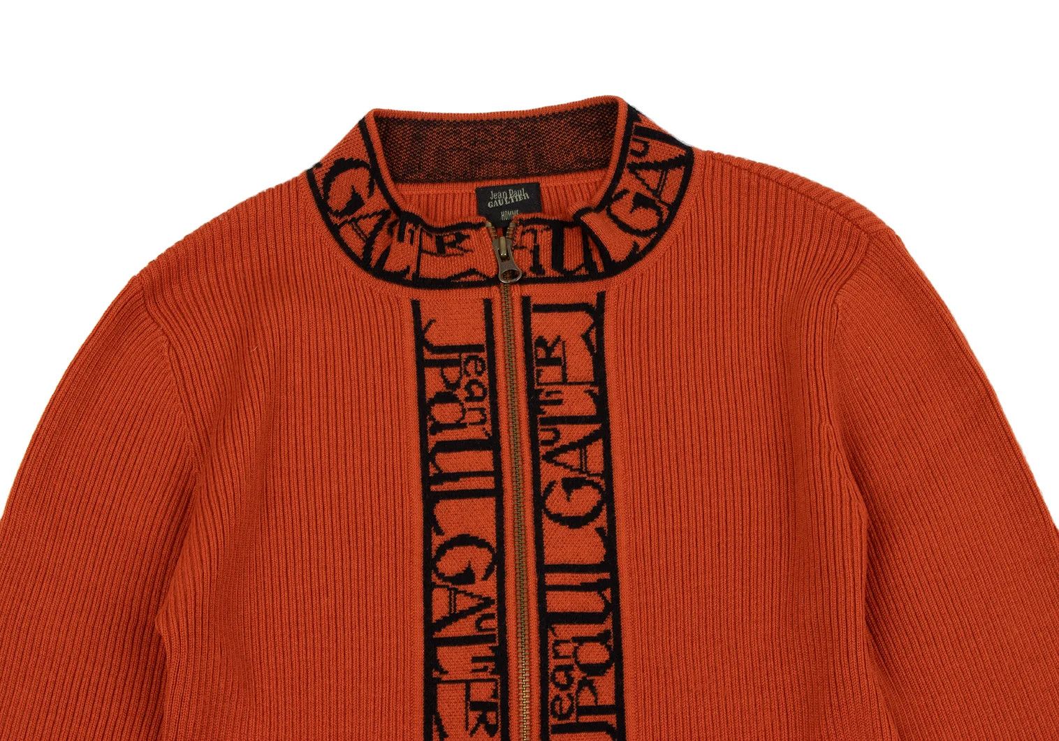 Jean Paul Gaultier Logo Line Driver's Knit in Orange, Size 48 Size US M / EU 48-50 / 2 - 2 Thumbnail