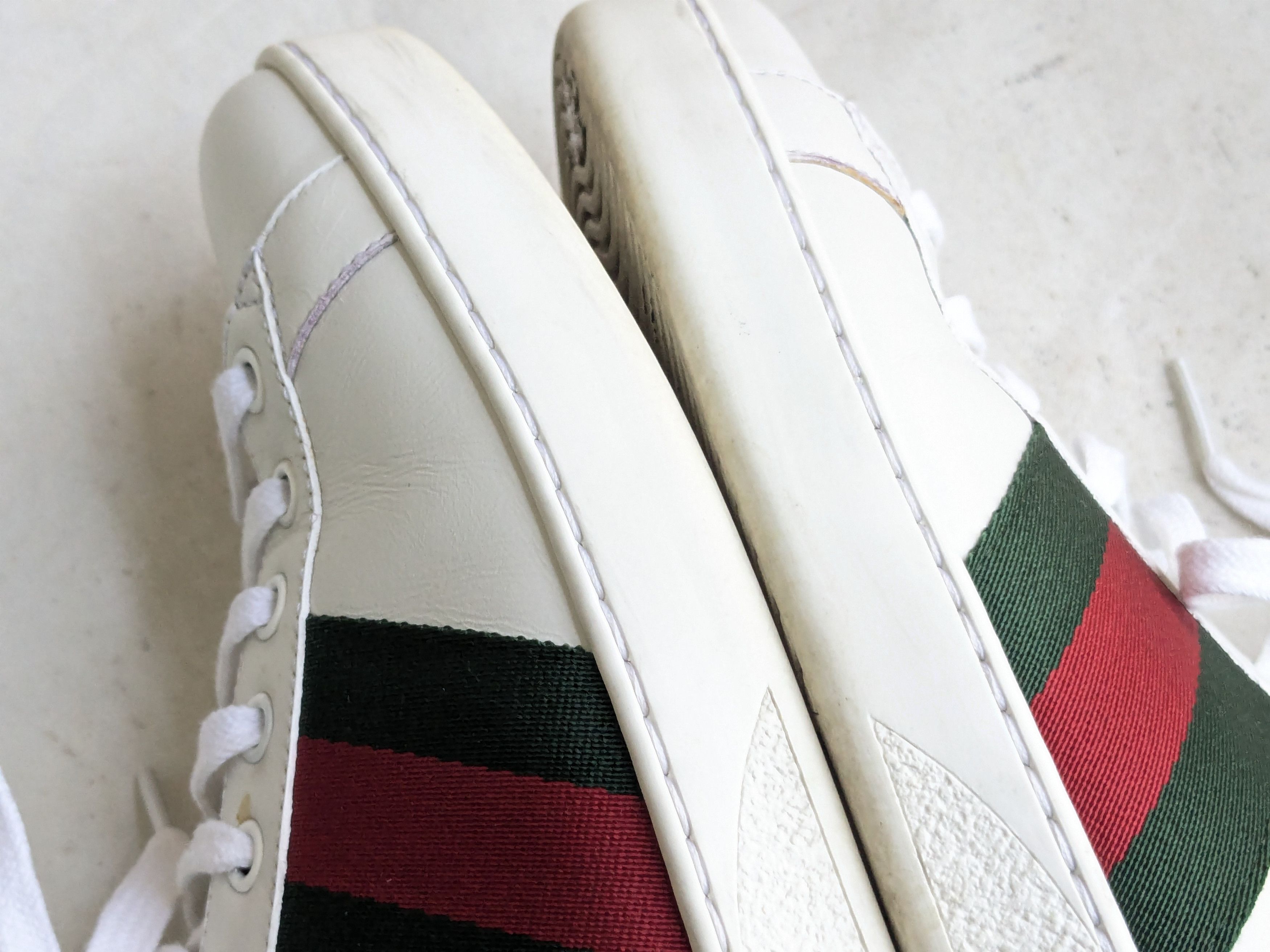 Gucci Gucci Ace White Leather 10 Low Tops Size US 10 / EU 43 - 8 Thumbnail