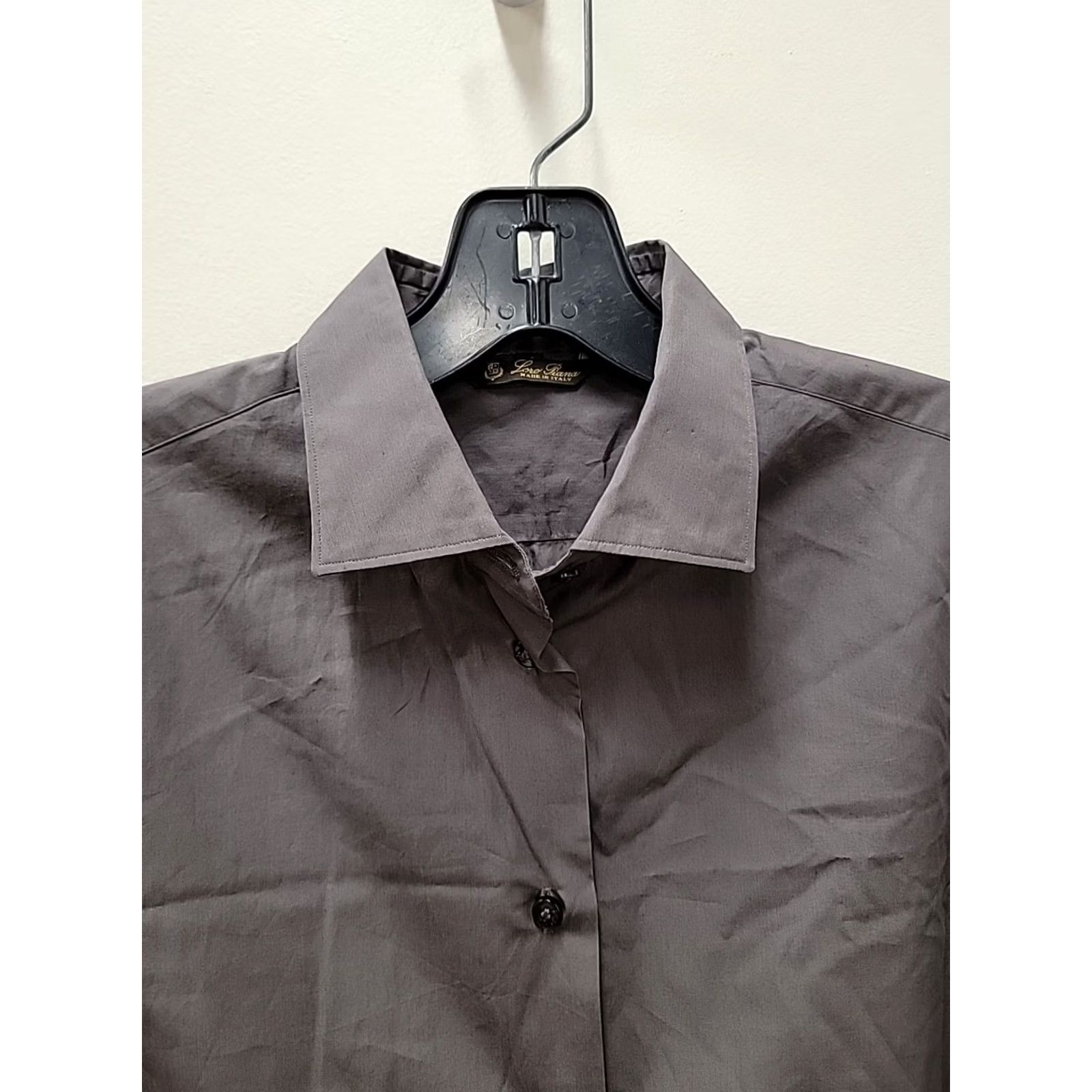 Loro Piana Loro Piana Button Down Shirt 100% Cotton Mens 42 Gray Made In Italy Shirt Mens 42 Gray Loro Piana Size US XL / EU 56 / 4 - 4 Thumbnail