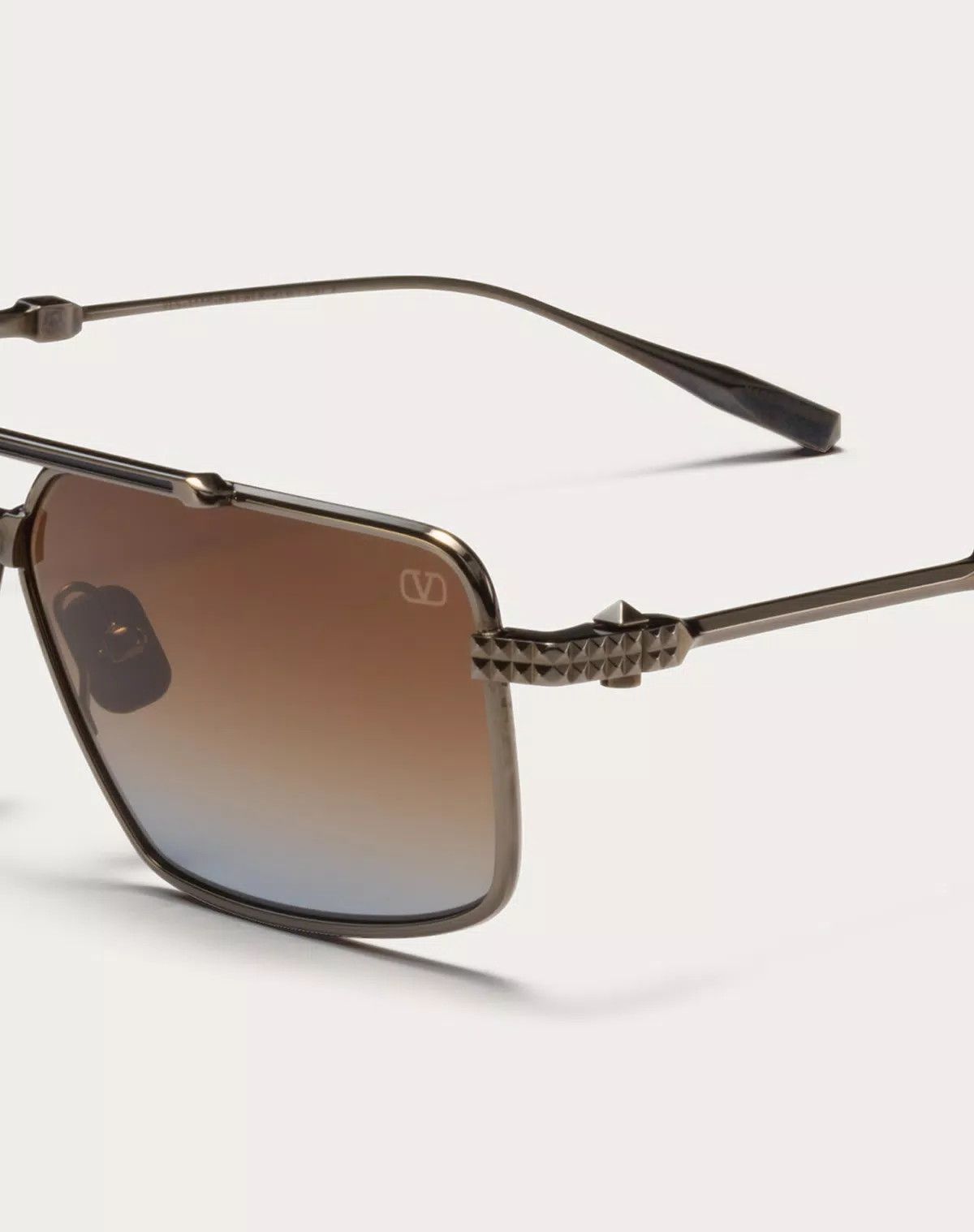 Valentino oc11z0725 Size: 58/ Rectangular Metal Frame in Brown Size ONE SIZE - 4 Thumbnail