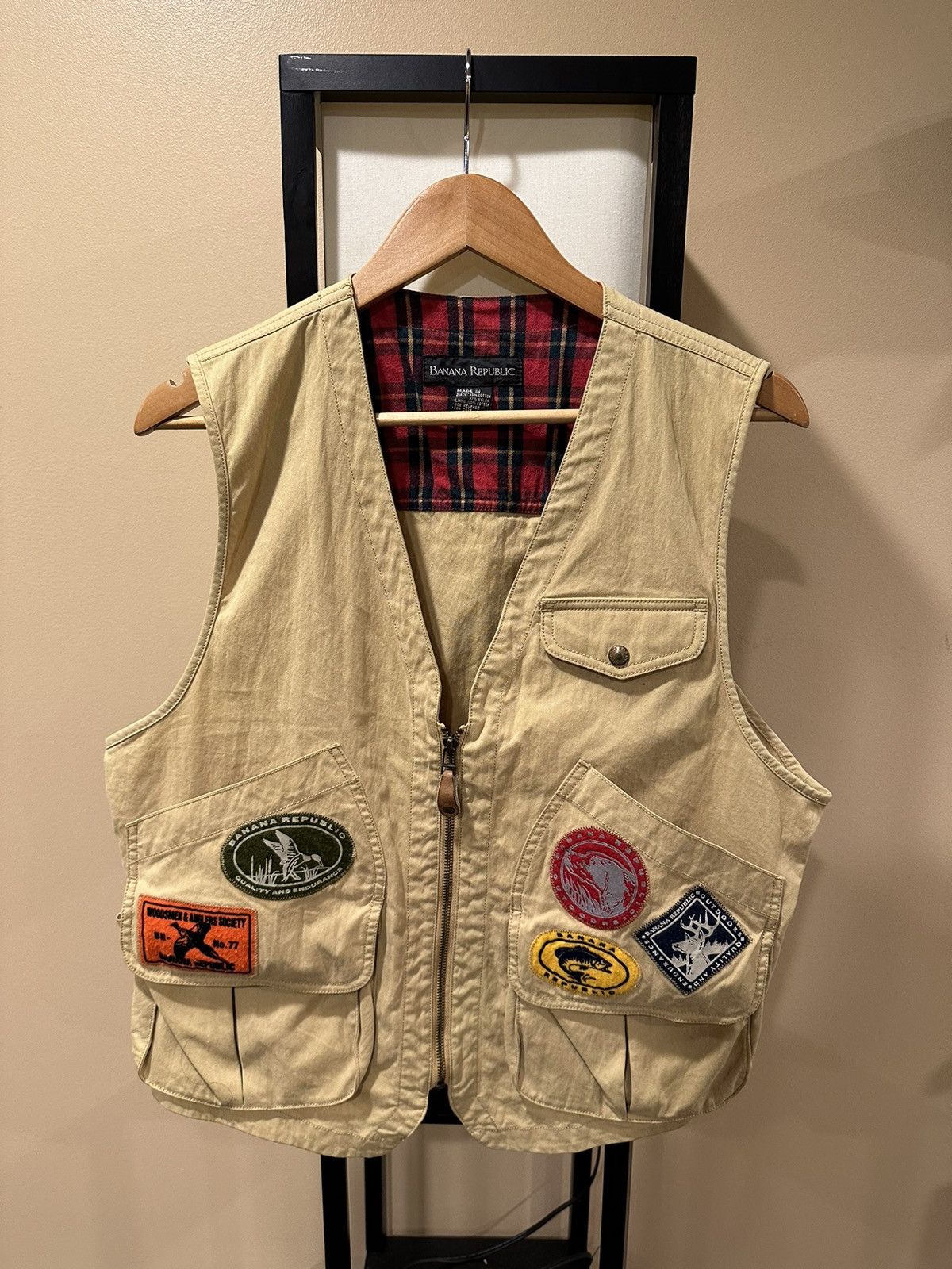 Banana Republic Banana Republic Rare Vintage Fishing Hunting Patch Vest Size US M / EU 48-50 / 2 - 1 Thumbnail