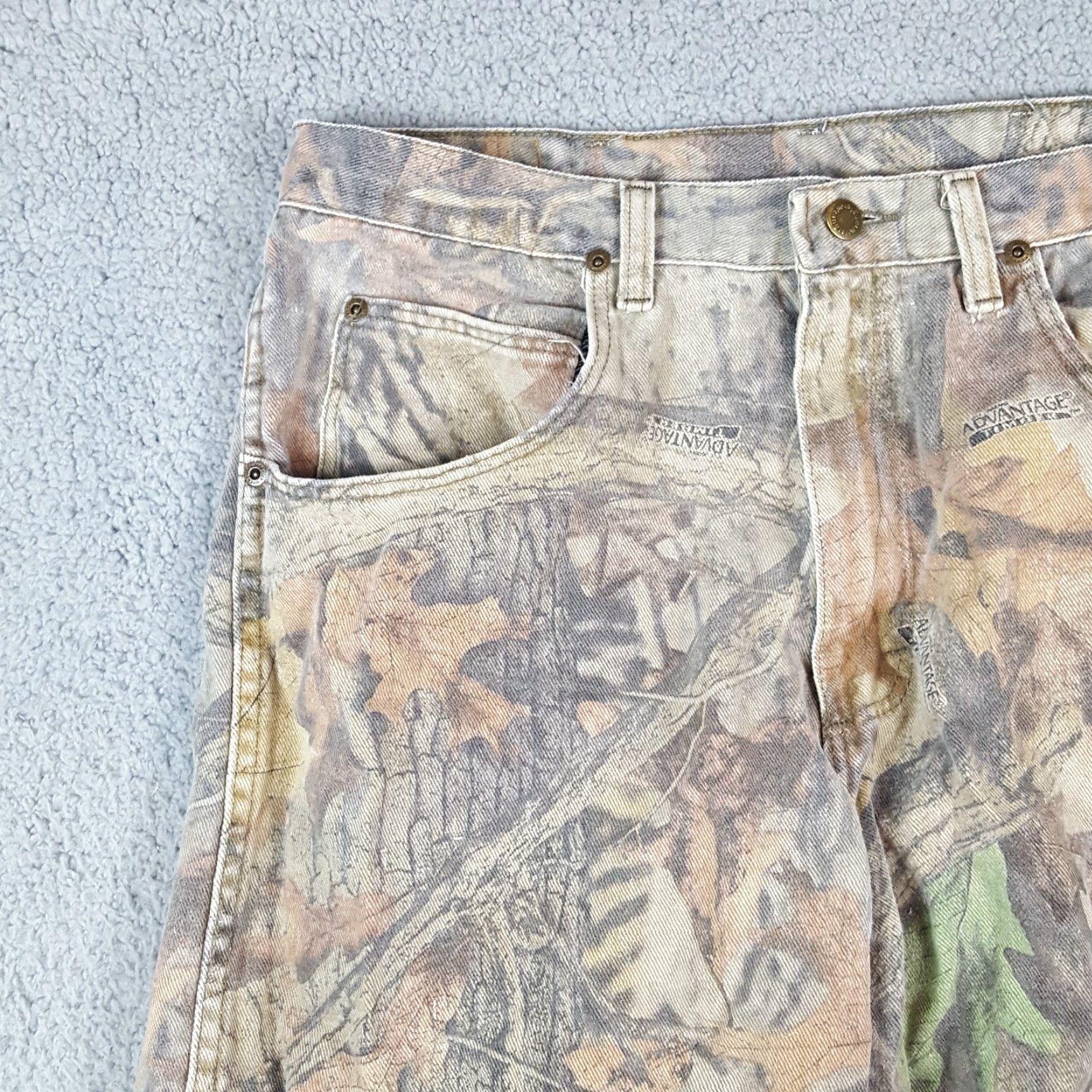 Wrangler VINTAGE Wrangler Work Pants 34x31 Camouflage Canvas Double Knee Mens Y2K Retro Casual Outdoor Size US 34 / EU 50 - 5 Thumbnail