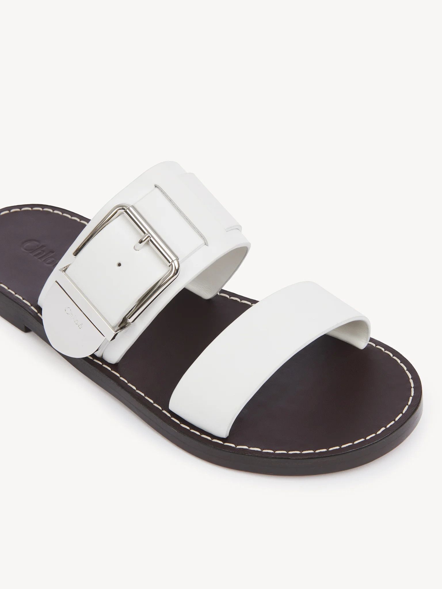 Chloe o1loc1c0425 Rebecca Slides in White Size US 7 / IT 37 - 4 Thumbnail