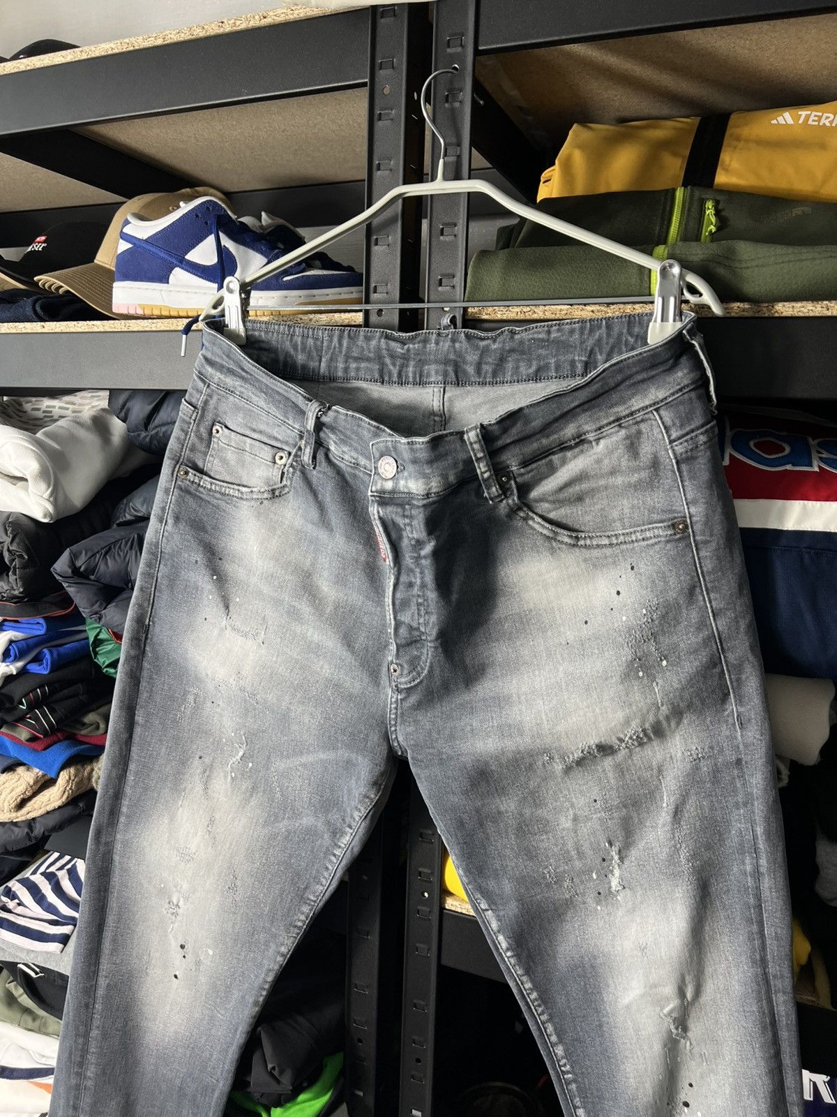 Dsquared2 Dsquared2 Slim Fit Jeans 52 Grey Distressed Paint Splatter Size US 34 / EU 50 - 3 Thumbnail
