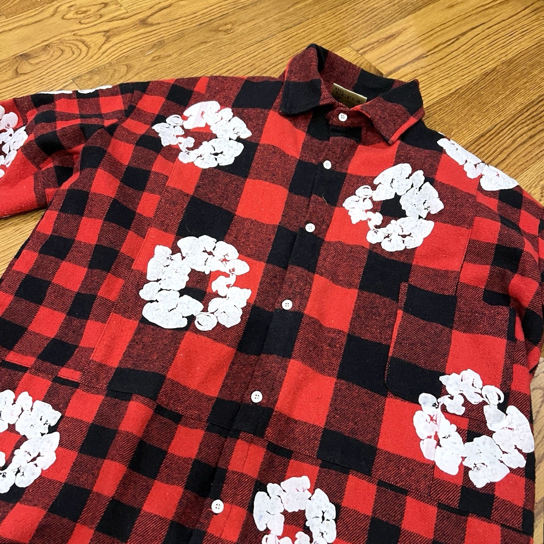 Vintage In Style Of Denim Tears Four Cactus Shacket Red Flannel Size Large Size US L / EU 52-54 / 3 - 2 Thumbnail