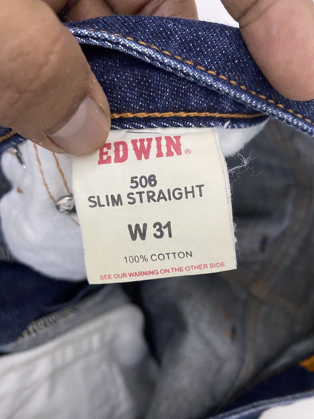 Edwin × Japanese Brand × Vintage EDWIN LIMITED 506 SELVEDGE JEANS Size US 31 - 6 Thumbnail
