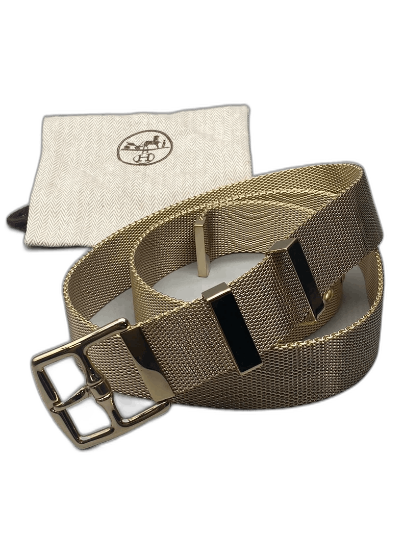 Hermes Hermes Gold Plated Men's Belt Size 95-yf Size ONE SIZE - 1 Thumbnail