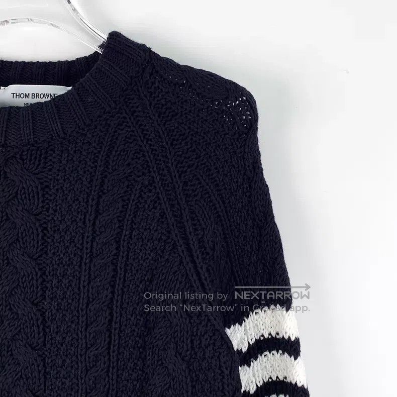 Thom Browne Thom Browne Navy blue knitted sweater Size US XXS / EU 40 - 3 Thumbnail