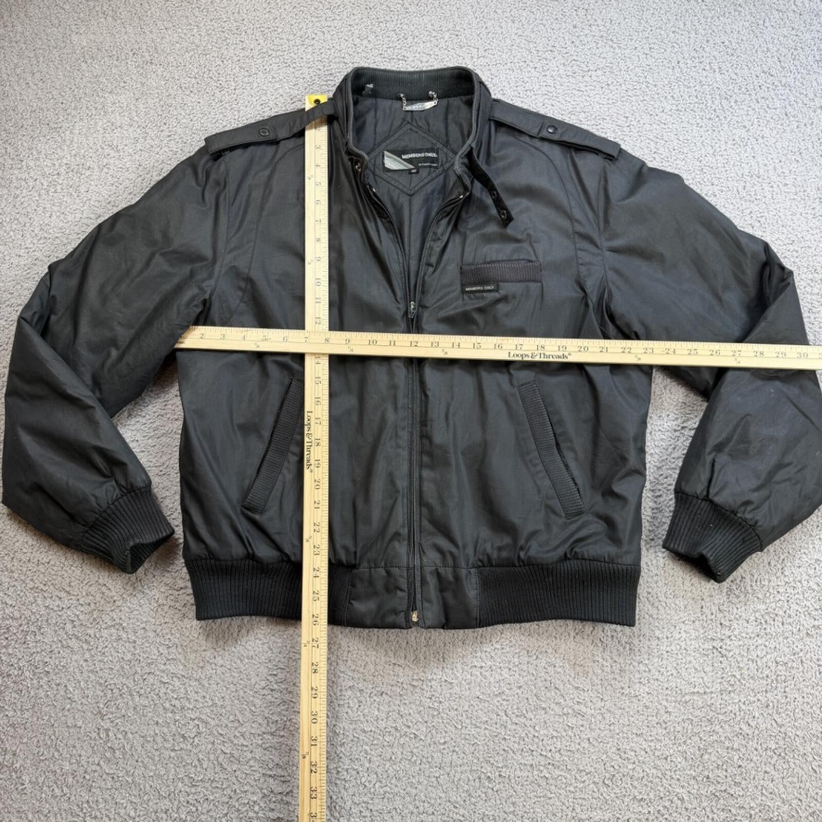 Members Only Vintage Members Only Jacket Black Bomber Korea Men L 80s 90s Size US L / EU 52-54 / 3 - 3 Thumbnail