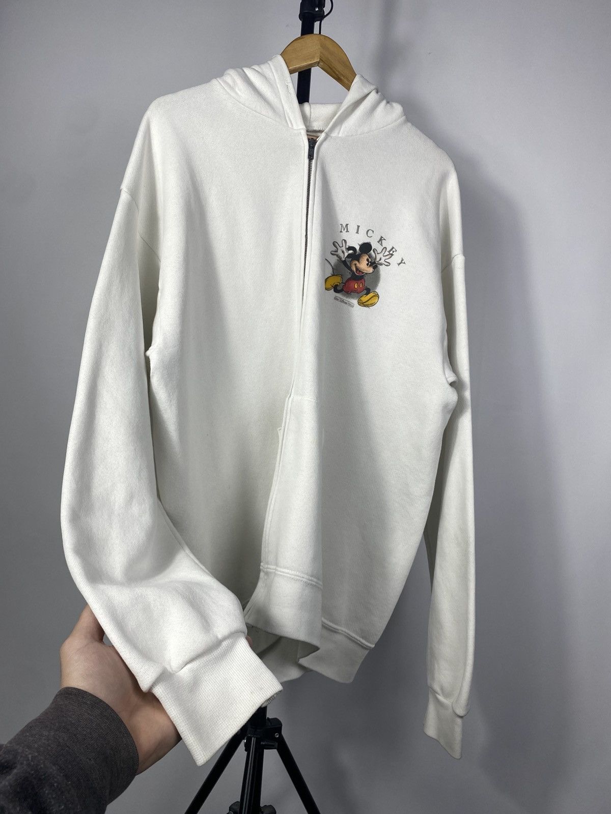 Disney × Mickey Mouse Vintage 90s Disney MICKEY MOUSE Zip Hoodie Y2K Size US XL / EU 56 / 4 - 2 Thumbnail