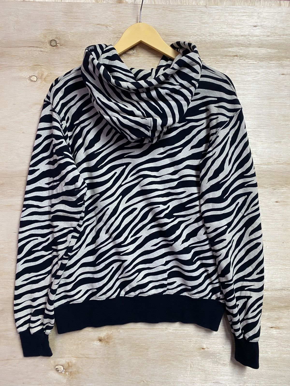 Schott rare Schott N.Y.C. full-zip hoodie with zebra print pattern Size US L / EU 52-54 / 3 - 8 Thumbnail