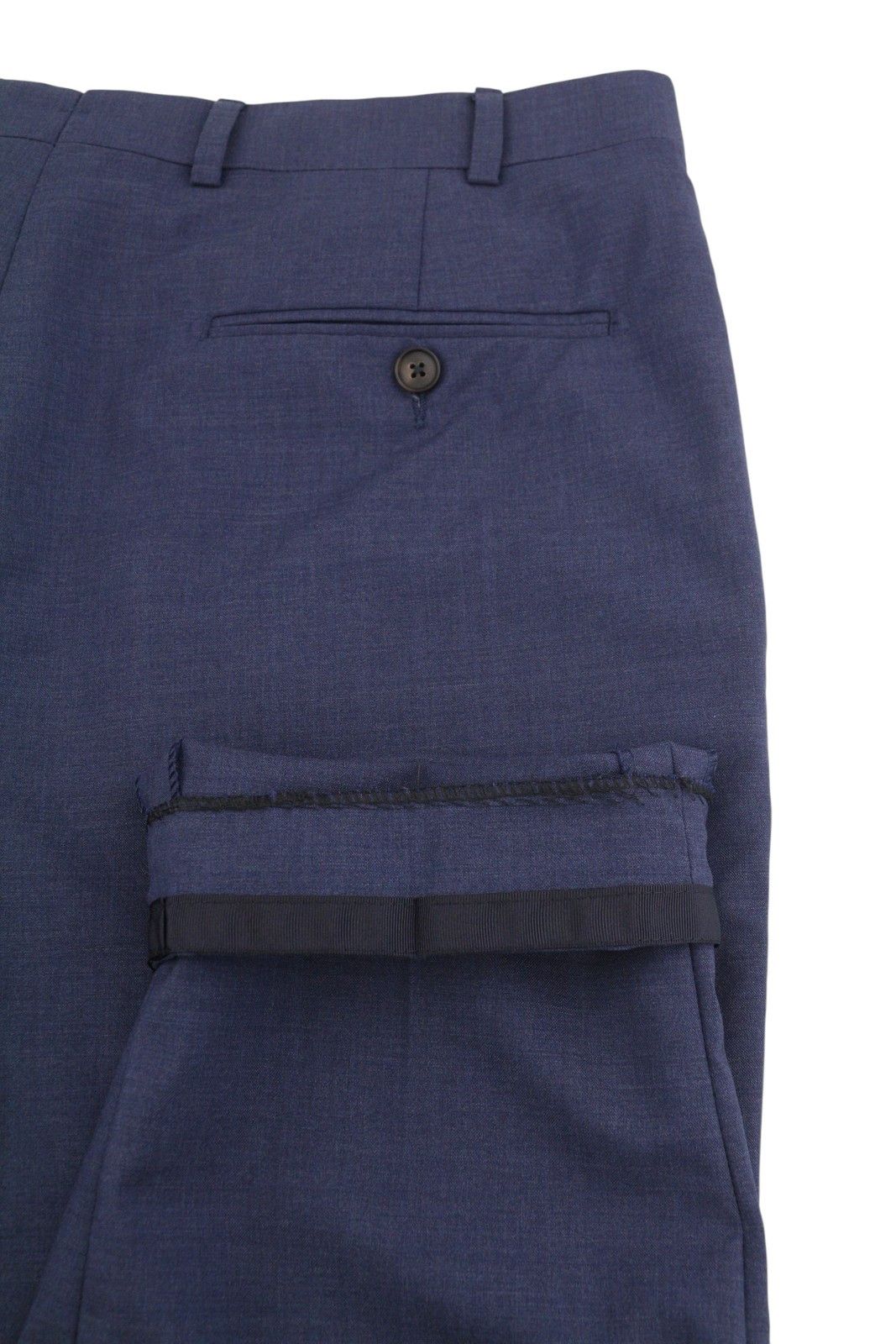 Suitsupply SOHO TURN-UP UK32R Blue Wool S120 Tapered Trousers 86726 Size US 32 / EU 48 - 5 Thumbnail