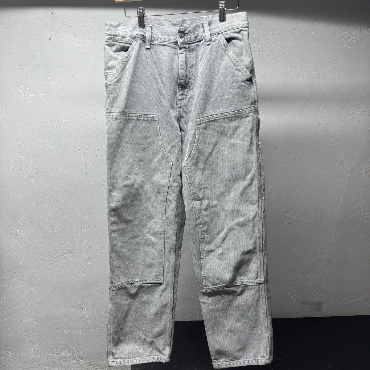 Carhartt WIP Faded Grey Single Knee Pants ERD Grunge Chrome