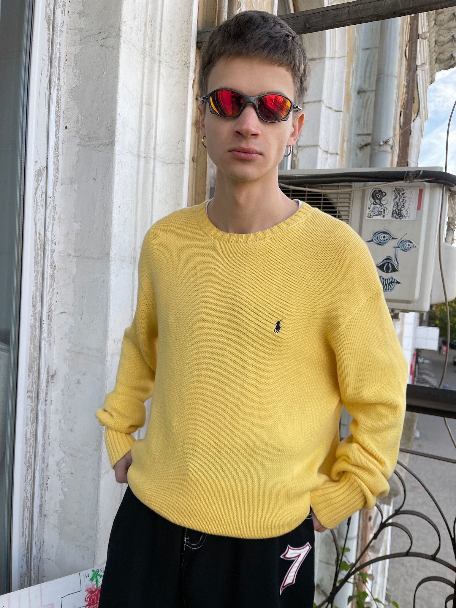 Polo Ralph Lauren Vintage Polo Ralph Lauren Yellow Knit Sweater Size US XL / EU 56 / 4 - 6 Thumbnail