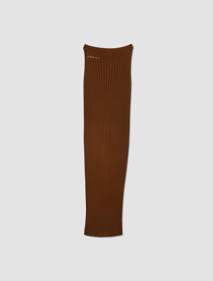 Marni o1y1125 Maxi Skirt in Brown Size 27" / US 4 / IT 40 - 1 Thumbnail