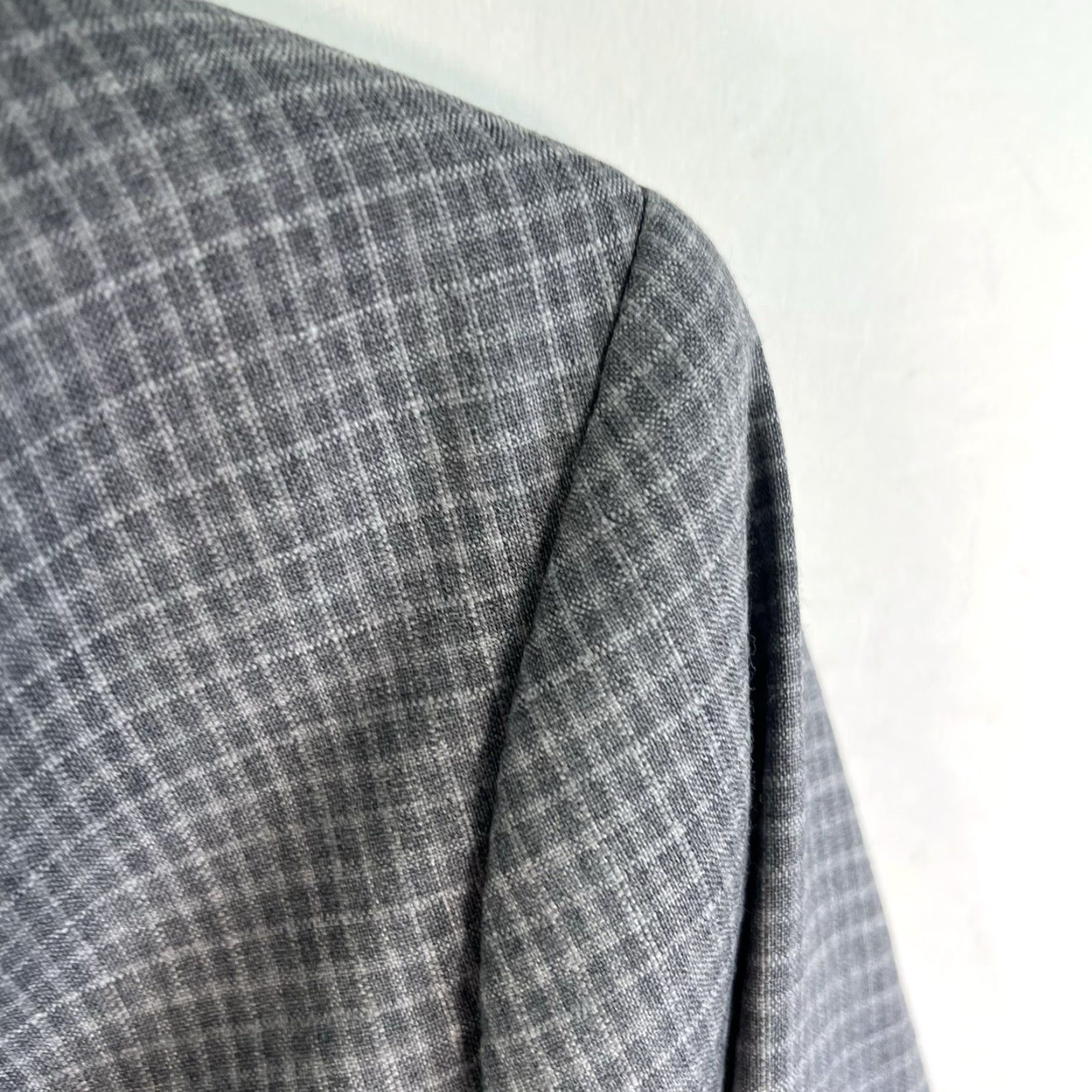 Bonobos VINTAGE Bonobos Italian Wool Check Blazer Sport Coat Men Size 54 Gray Business Casual 2-Piece Size 54R - 2 Thumbnail