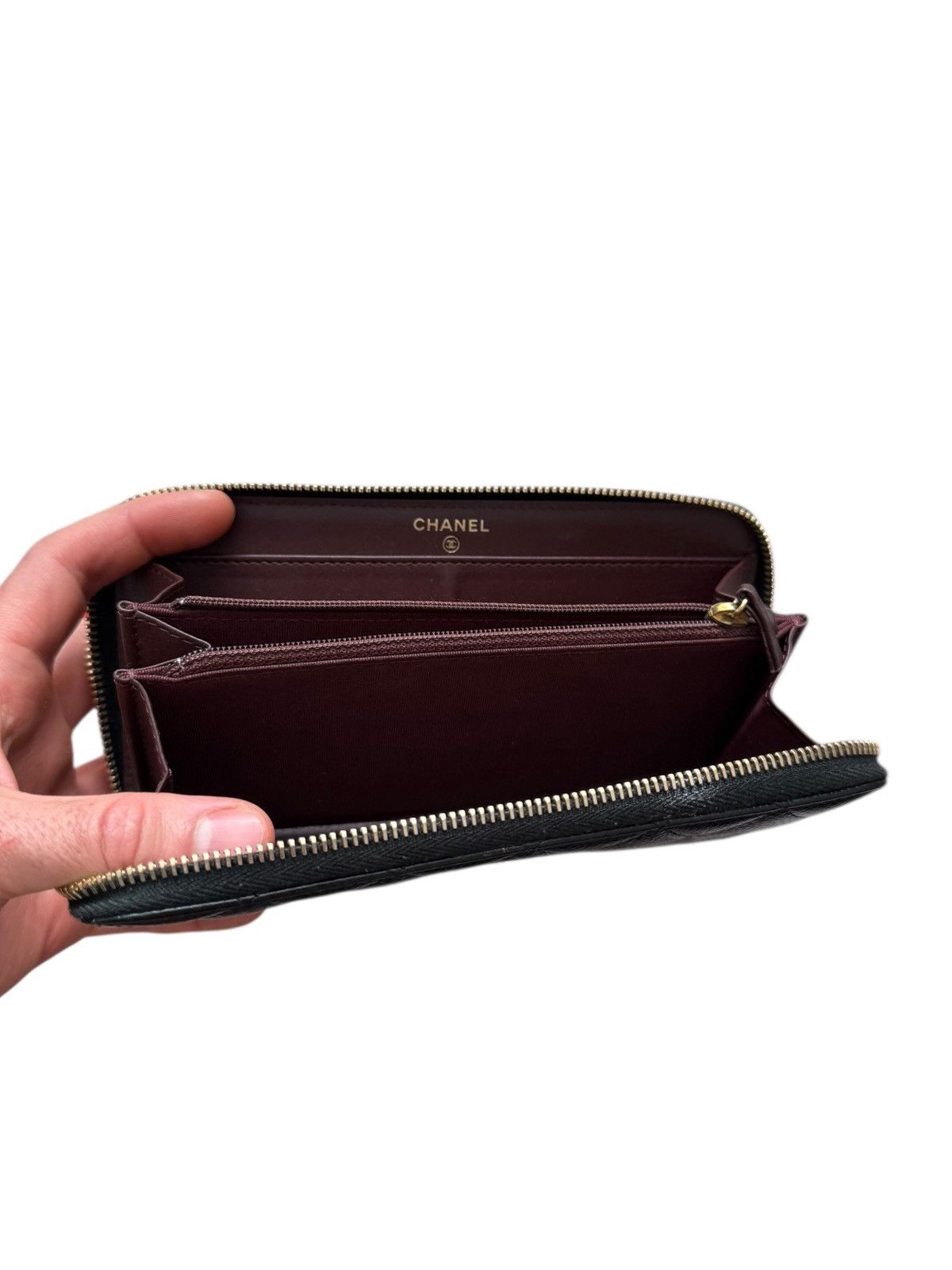 Chanel Caviar Quilted Pebble Leather Gold Zip Wallet Size ONE SIZE - 6 Thumbnail