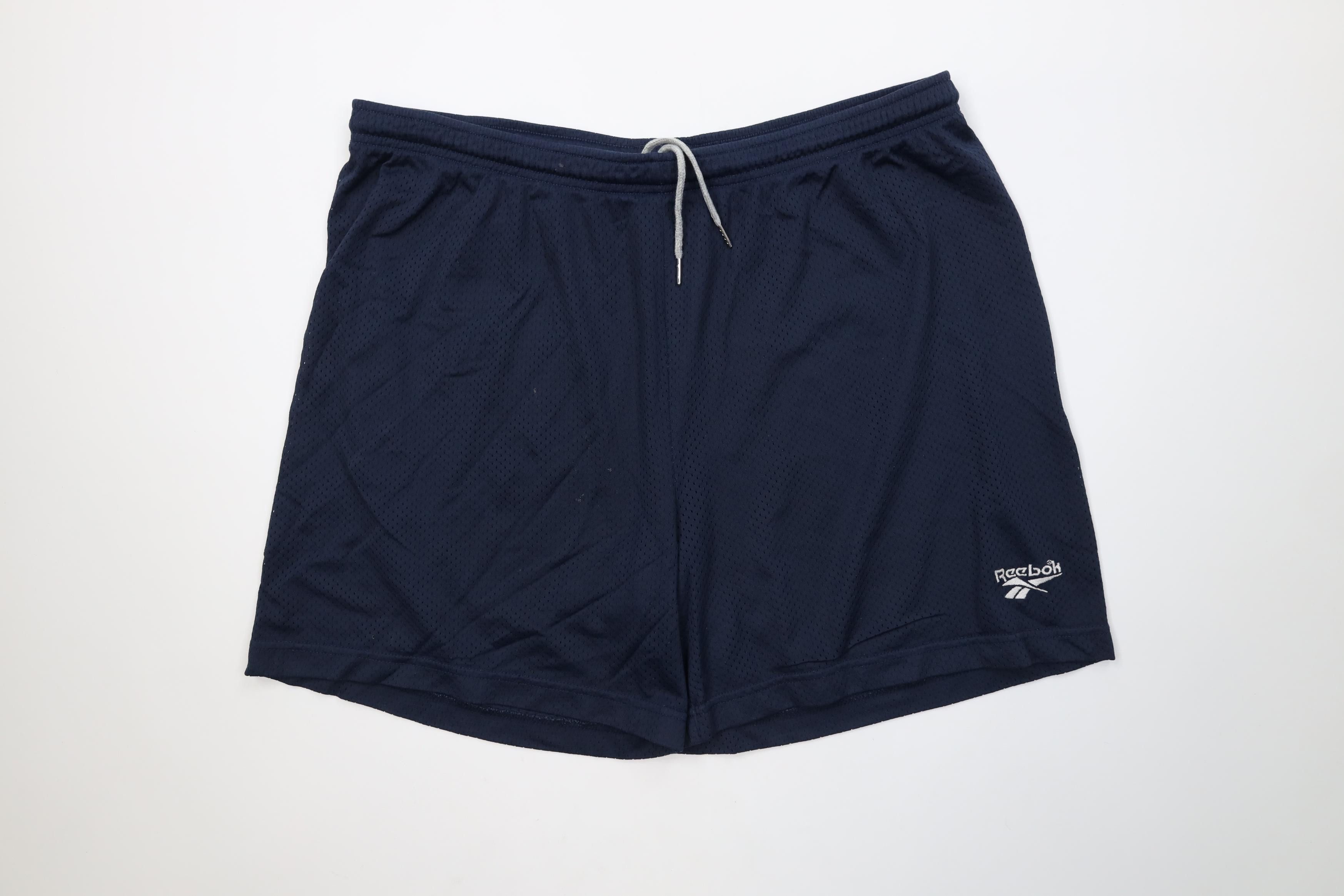 Reebok Vintage 90s Reebok Above Knee Mesh Shorts Blue Nylon USA Size US 36 / EU 52 - 1 Thumbnail