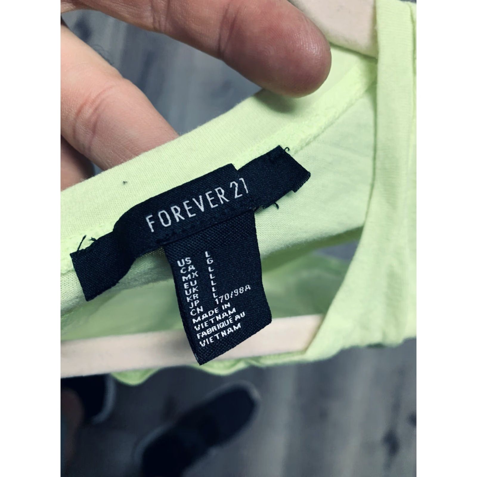Forever 21 Forever 21 Tank Womens Size L Neon Yellow Sleeveless Open Back Top Crew Neck Casual Solid Color Size L / US 10 / IT 46 - 4 Thumbnail